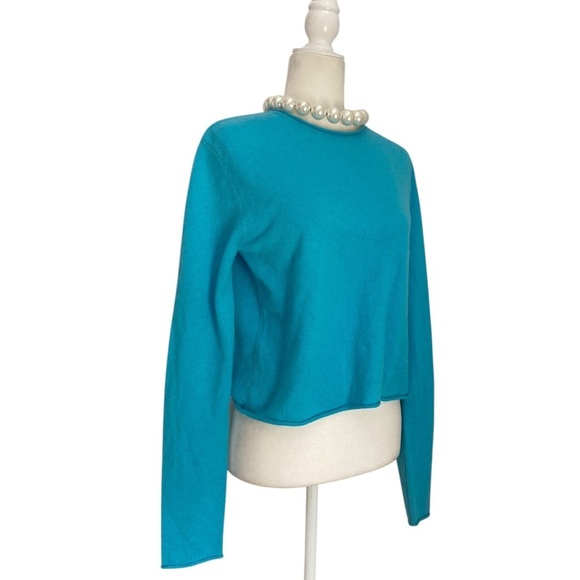 Lisa Yang Ida Cashmere Sweater NWT Amalfi Blue Organic Cashmere - Picture 6 of 13
